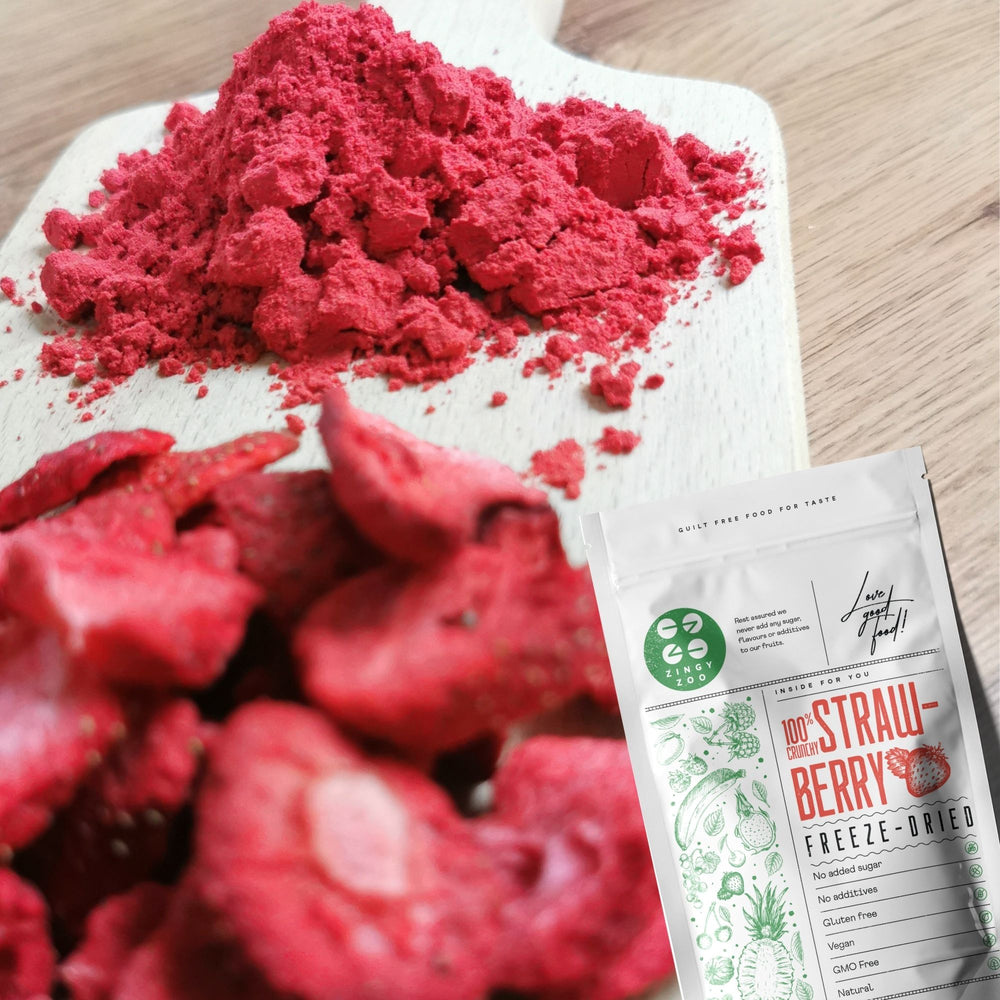 
                
                    Load image into Gallery viewer, Freeze dried strawberry powder
                
            